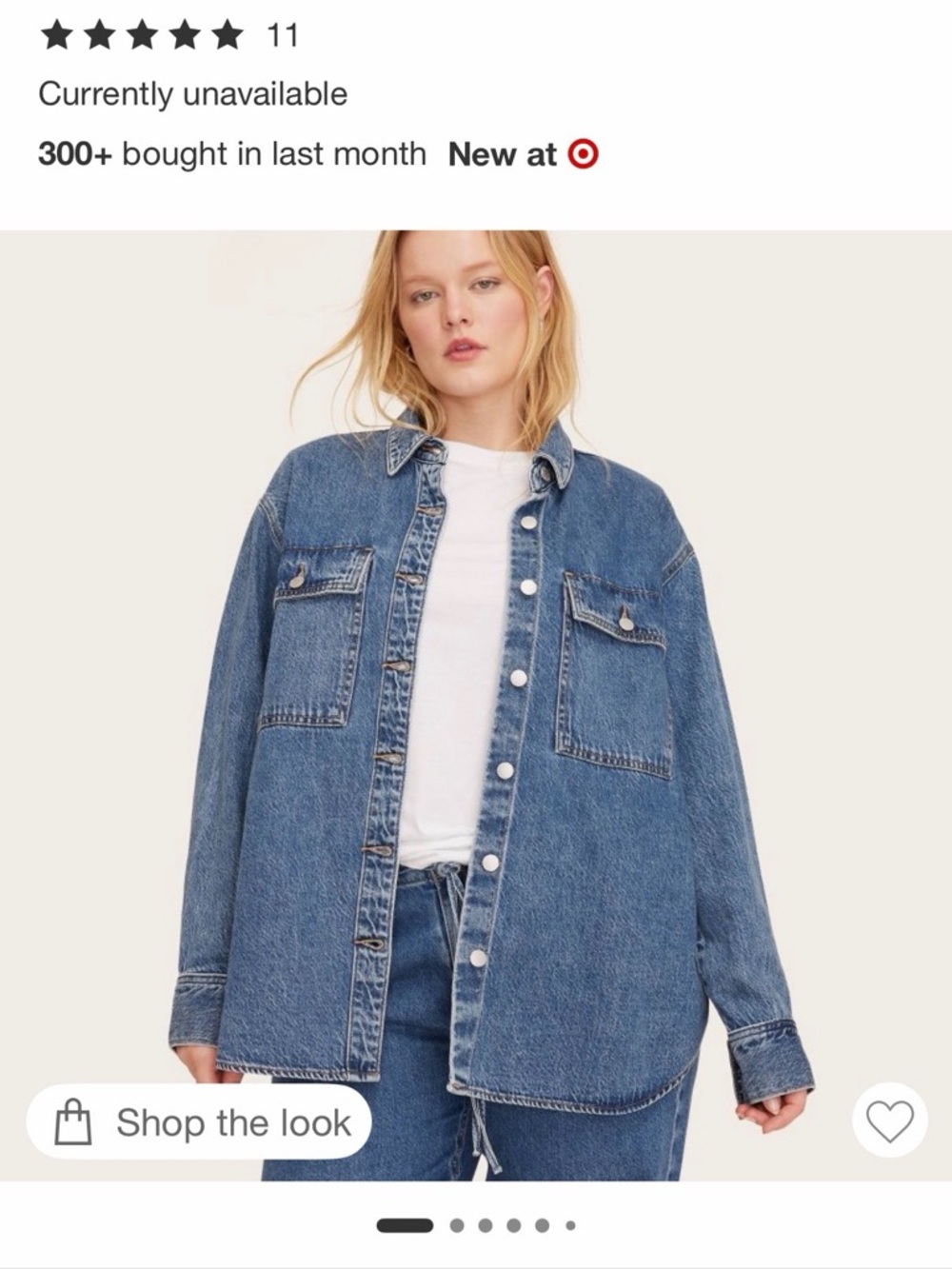 Classic Oversized Denim Shirt Jacket - Blue